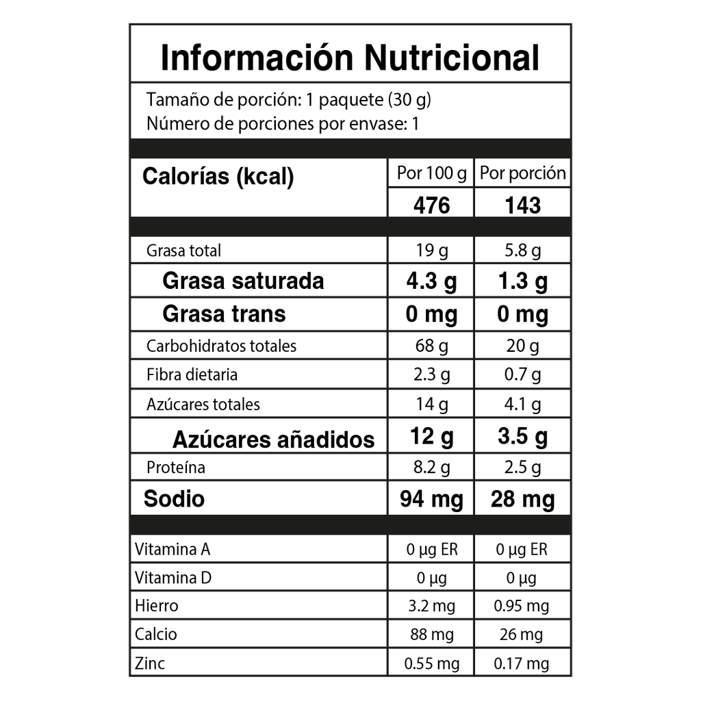 Galletas de Vainilla 30g x 4uds