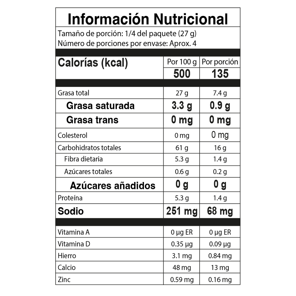 Papas Naturales Pa' Parchar 110g