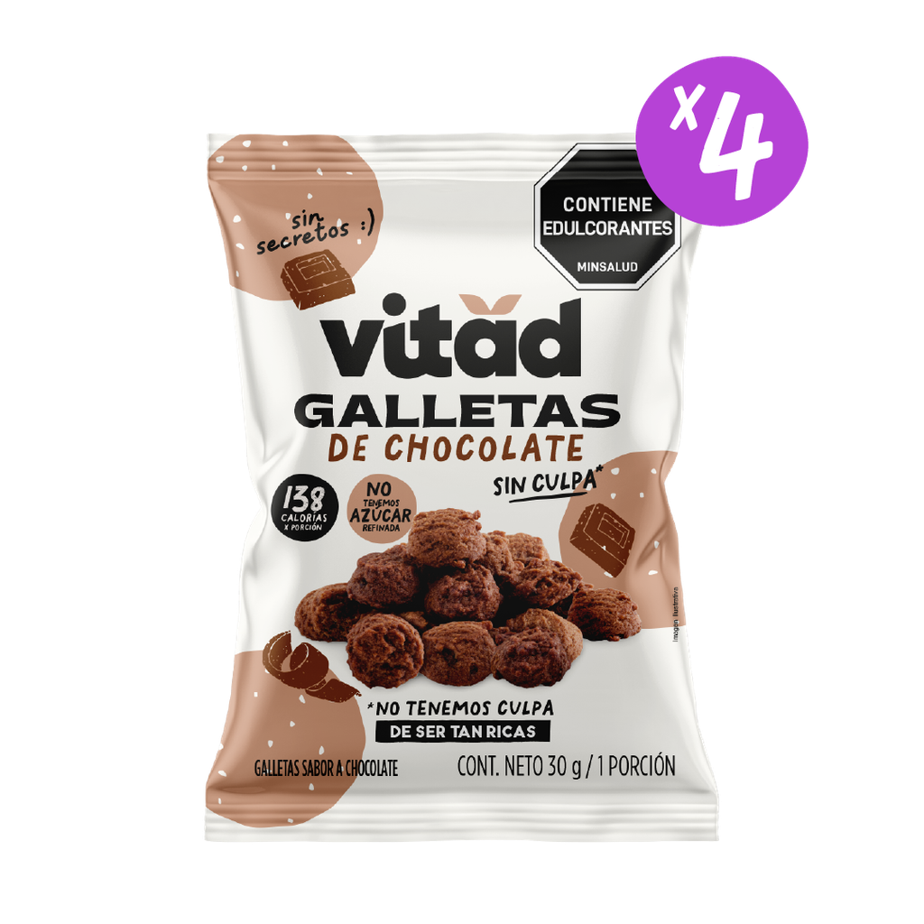 Galletas de Chocolate 30g x 4uds