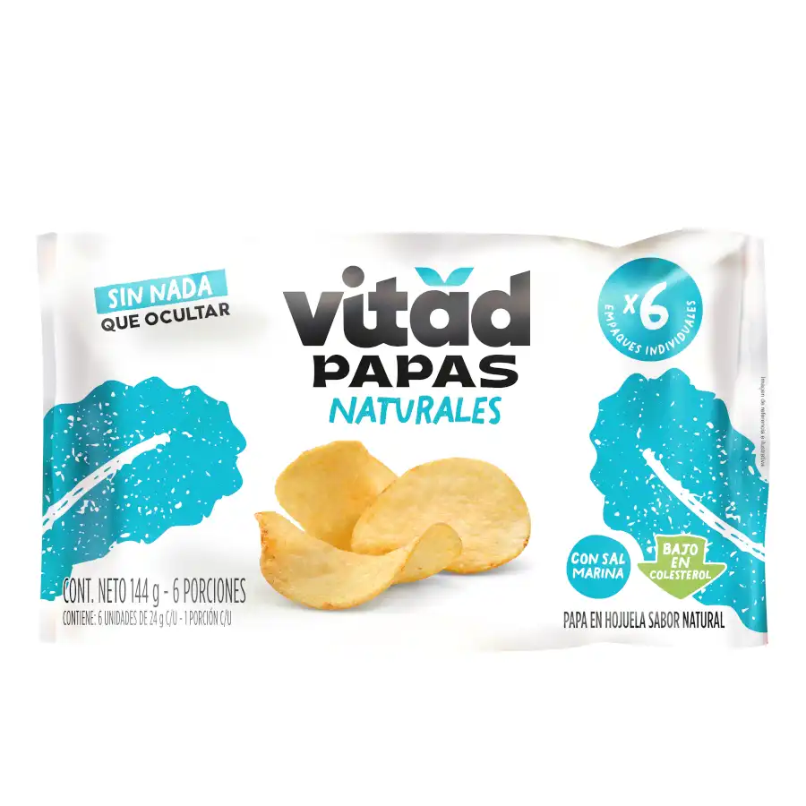 Papas Naturales 24g x 6uds