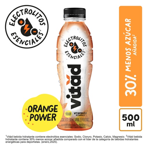 [0744] Bebida Hidratante Orange Power 500Ml
